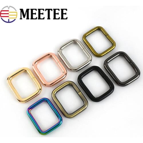 5/10/20pcs 25mm Rectangle Metal Strap Buckles Webbing Belt Ribbon Clasp Handbag Strap Clips Adjuster DIY Accessories F4-5