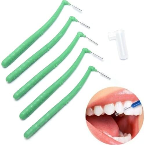 5Pcs/8Pcs Adults Interdental Brush Clean Between Teeth Dental Floss Pick Push-pull Toothpick Cleaning Dental Brushes Teeth Care