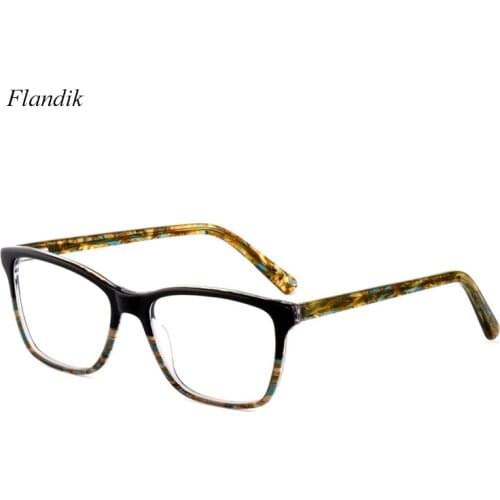 Acetate Optical Glasses Frame Men Fashion Designer Myopia Prescription Eyeglasses Women Full Square Nerd Spectacles Eyewear