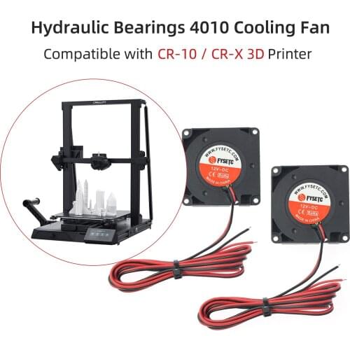 3D Printer Parts Hydraulic Bearings Blowers 4010 Cooling Fan DC 12V for CR-10 CR-X 3D Printer 40x40x10mm 1.2M Line Length