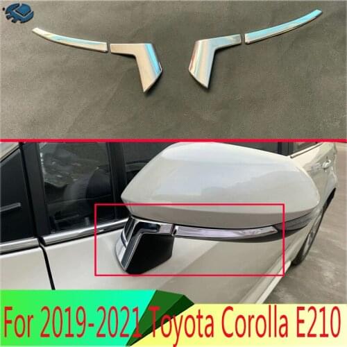 For 2019 2020 Toyota Corolla E210 Sport Hatchback Auris ABS Chrome Side Mirror Rear View Wing Chrome Cover Trim Molding Bezel