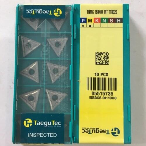 TNMG160404-MT TT8020/TT5080/TT8115/TT8125 100% Original TAEGUTEC carbide insert with the best quality 10pcs/lot free shipping