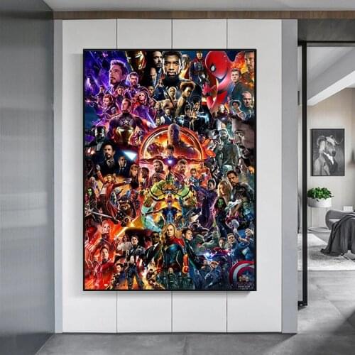Avengers Canvas Painting Marvel Movie Posters and Prints Wall Art Picture for Living Room Home Decor Cuadros Gift