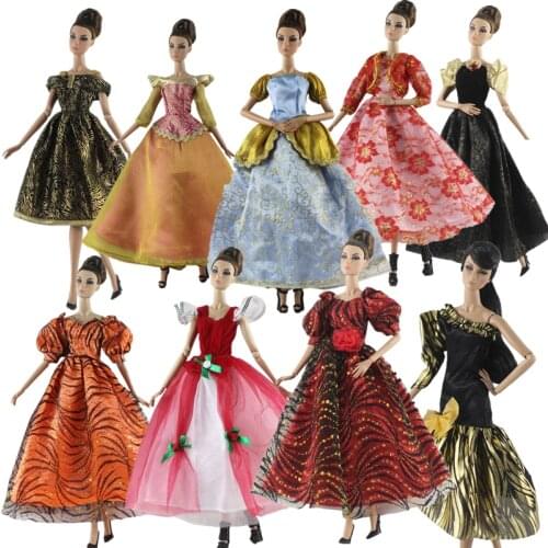 1/6 BJD Classical Princess Dresses for Barbie Doll Clothes Outfits Evening Gown 30cm Dolls Accessories Kid DIY Toy for Girl Gift