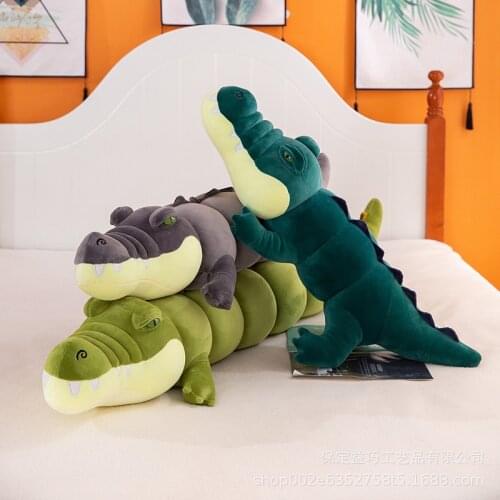Soft Simulation Cute Crocodile Plush Toys Stuffed Animal Big Kids Children Boys Girls Lovely Pillow for Birthday Gifts