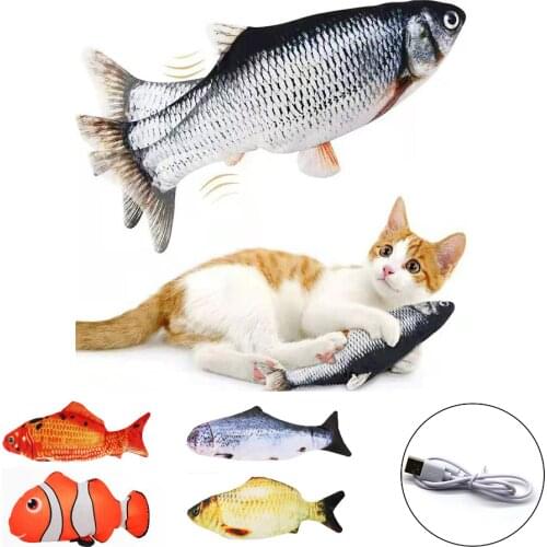 Electric Cat Toy 3D Fish USB Charging Simulation Fish Interactive Cat Toys for Cats Pet Toy cat supplies juguetes para gatos