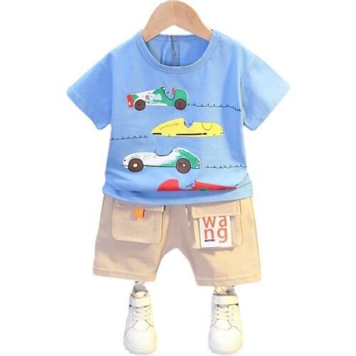 New Boys Clothing Summer Baby Girl Clothes Children Sport T-Shirt Shorts 2Pcs/Set Toddler Fashion Casual Costume Kids Tracksuits