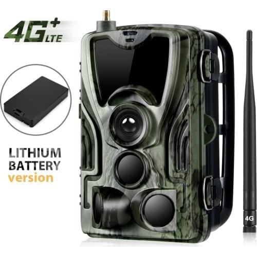 4G MMS SMS SMTP FTP Trail Hunting Camera HC801LTELI 20MP IP65 Photo Traps 0.3s Wild Cameras With 5000Mah Lithium Battery