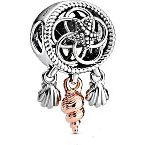 Fit Original Pan Bracelets 2020 Summer 925 Sterling Silver Beads Shell Snail Dream Catcher Charm Women DIY Fashion Jewelry