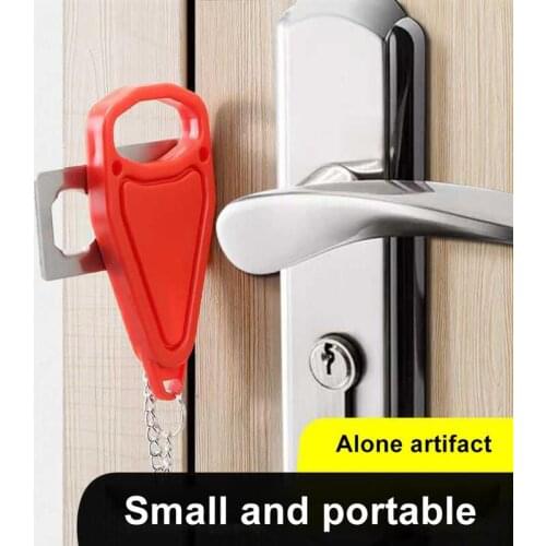 Portable Door Lock Home Security Door Locker Anti-Theft Safety Privacy Lock For Hotel Dormitory Apartment Stopper Door Lock