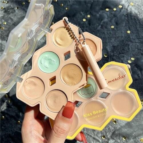 Professional 6 Colors Makeup Concealer Palette Full Coverage Face Corrector Foundation Maquillage Contour Palette Face Primer