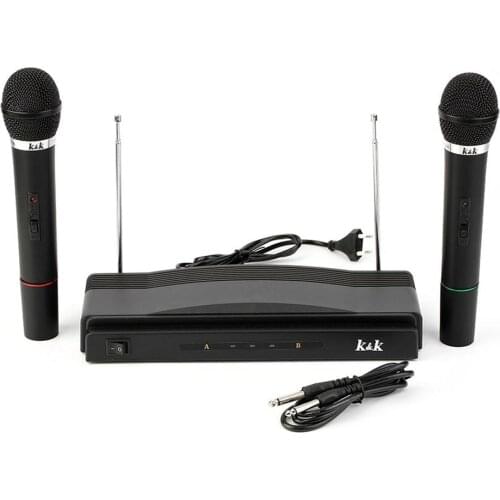 Professional Wireless Microphones Kit Home Bar Karaoke KTV Wireless Microphone Receiver System Condenser Microphone Set
