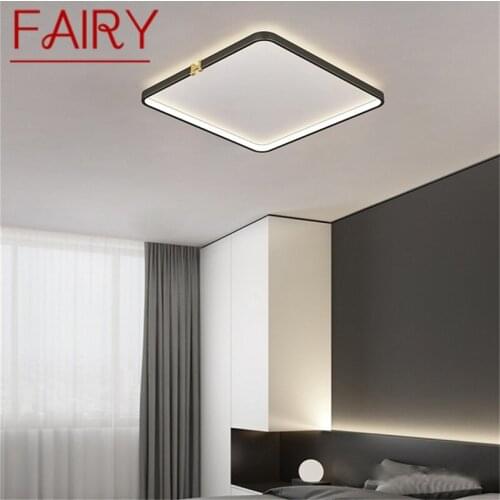 FAIRY Square Ceiling Light Contemporary Simple Thin Lamp Fixtures LED Home For Living Dining Room