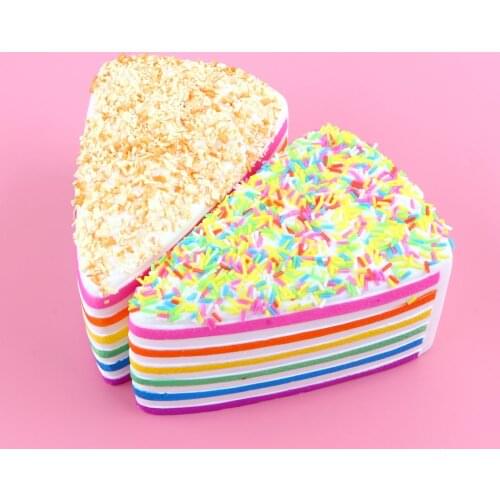 Cute Rainbow Cake Stress Reliever Squishy Slow Rising Cream Scented Decompression Cure Toy squish toys for kid child