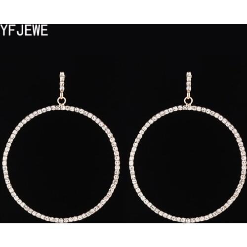 YFJEWE 2019 Fashion Jewelry Temperament Long Earrings Wild Big Circle Geometric Earring Female Elegant Statement Earrings#E626