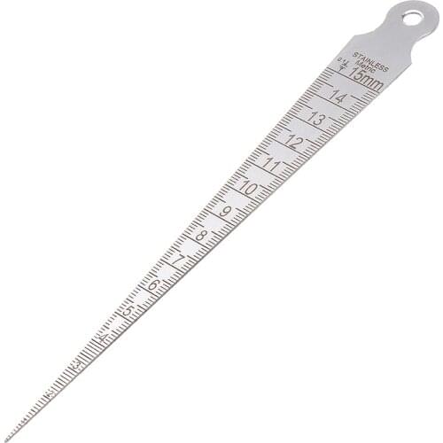 1pc Stainless Steel Taper Gauge Inch/ Metric 0-15mm Welding Gauge Gage Test Ulnar Ruler Welder Inspection Mayitr Measuring Tools