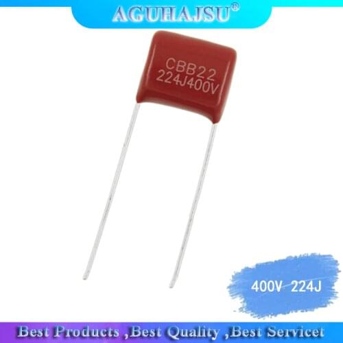 20PCS CBB electricity 400V 224J 400 V 0.22 UF P=10 legged legit