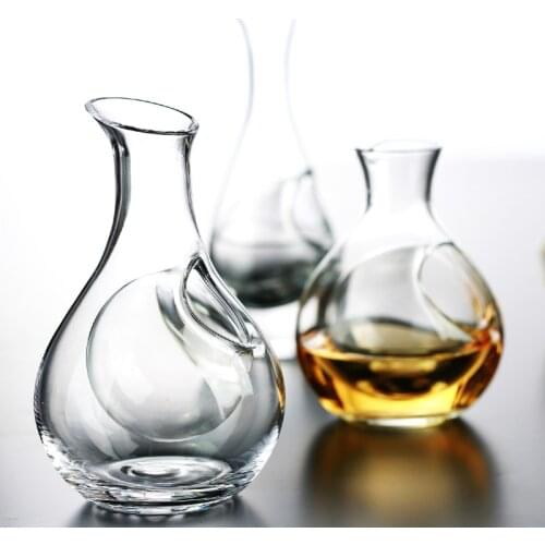 300-400ml Ice Hip Flask Whiskey 2 Styles Lead-free Crystal Creative Wine Decanter Wine Wine Dispenser Bottles Wine Glass Cup Bar
