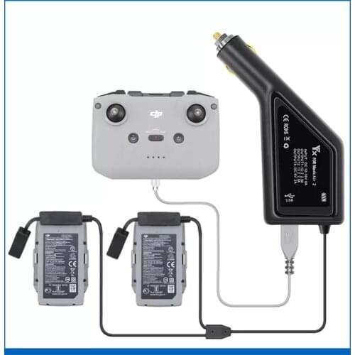 3 in 1 Car Charger For DJI Mavic Air 2 /2S Intelligent Battery Charging Hub Mavic Air 2/2S Car Connector USB Adapter Multi