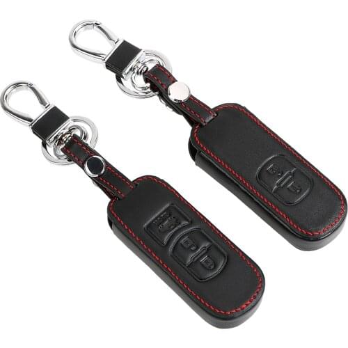 Keychain Covers Car Styling For Mazda 2 3 6 CX-5 CX-3 CX-4 CX-7 CX-9 AXELA Genuine Leather Key Case Bag Car Key Holder