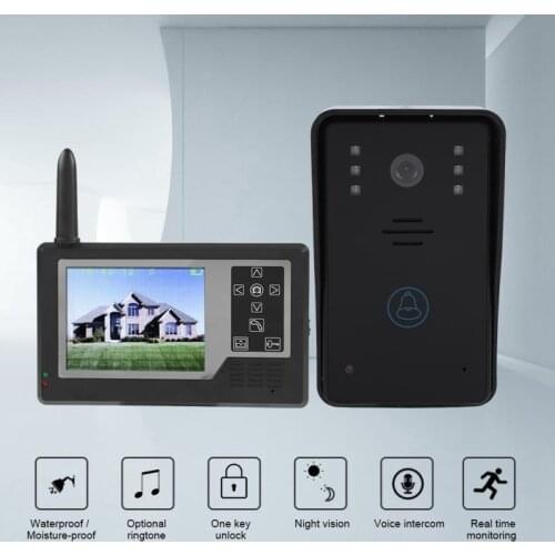2.4G 3.5inch TFT All-digital Wireless Peephole Video Intercom Door Phone Doorbell Intercom System