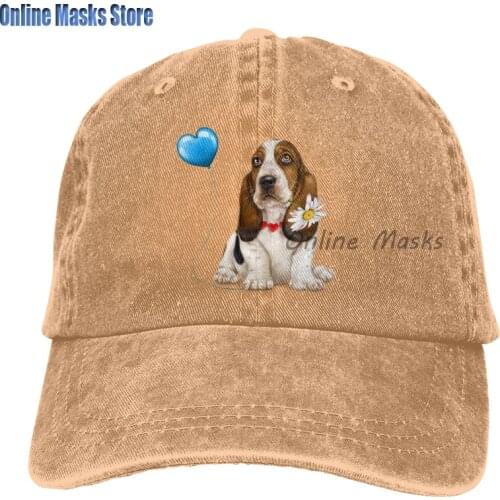 Denim Cap Basset Hound Dog Sleep Baseball Dad Cap Adjustable Classic Sports for Men Women Hat