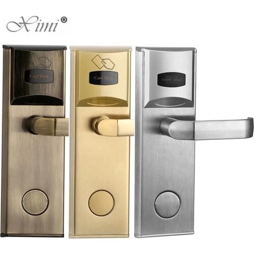 Stainless Steel Apartment Electronic Door Lock Swipe Card Unlock for Hotel Lock Access System HM-202