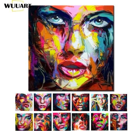 Francoise Nielly Abstract Character Portrait Oil Painting Handmade Canvas Wall Art Picture Home Hotel Interior Decoration Mural