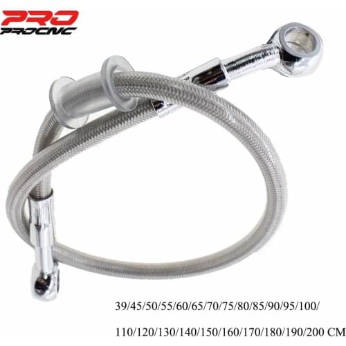 39cm-200cm Stainless Steel Braided Brake Hose Motorcycle Hydraulic Brake Clutch Oil Hose Line Universal for Moto ATV Scooter