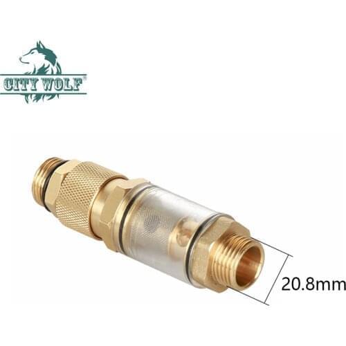 City wolf high pressure washer total brass inlet water filter 1/2 quick connector plug filter car washer accessory