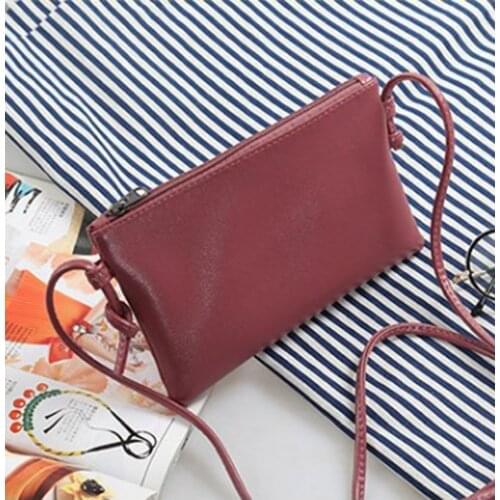 Fashion Womens Leather Clutch Handbag Bag Coin Purse Bag Wallets Pouch Zipper