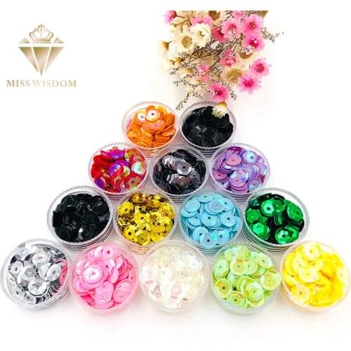 NEW wholesale 10g/250g/500g 6mm PVC Round shape Concave shape with hole sew on Sequins crafts wedding decoration accessories