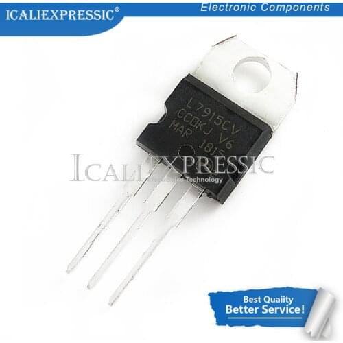 10PCS L7915CV L7915 KA7915 MC7915 TO-220 15V 1.5A new original In Stock
