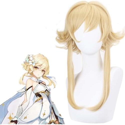 Genshin Impact Ying Traveler Female Ying Sister Game Character Cosplay Wig Heat Resistant Synthetic Hair High Temperature Wire