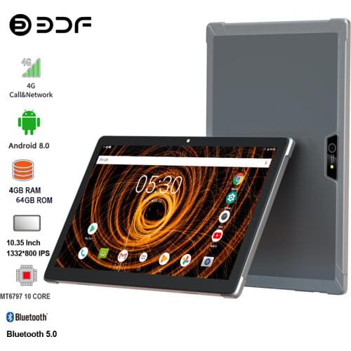BDF New 10.8 Inch Android Tablet Pc Deca Core 2560*1600 IPS Display 4GB/64GB 13MP Camera 4G LTE Network Android 8.0 Tablets