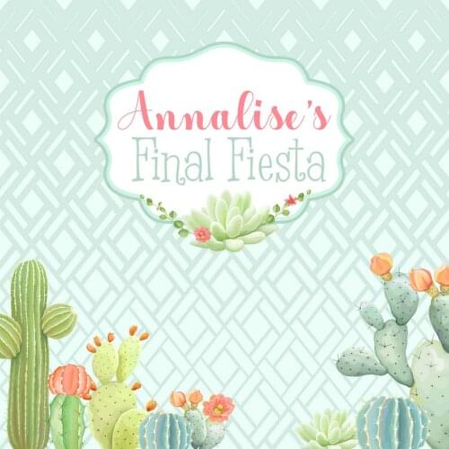 Custom Final Fiesta Cactus backdrops High quality Computer print party backgrounds