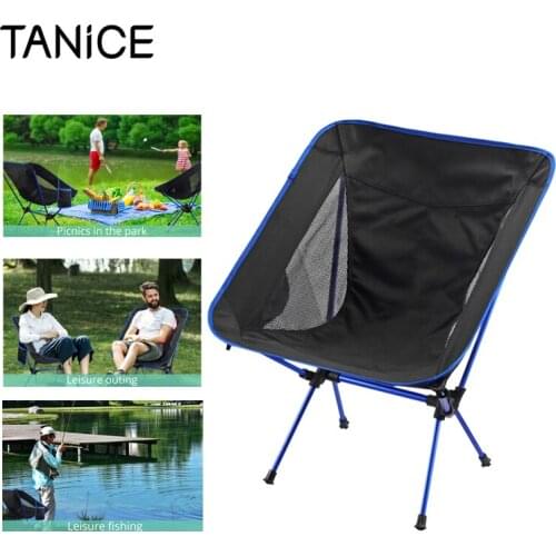 TANiCE Foldable Camping Chair Portable Outdoor Camp For Traveling Picnic Hiking 900D Oxford Chair With Handbag Support 120kg