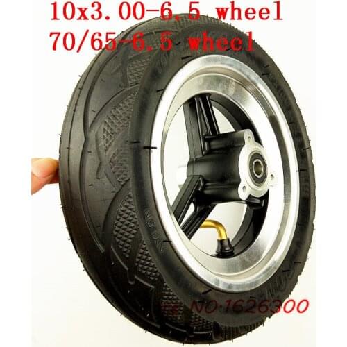 Size 10x3.00-6.5 Vacuum Tire Wheels 70/65-6.5 Tubeless Vacuum Tyre and Alloy Wheel Hub 10 Inch Electric Scooter Front Wheels