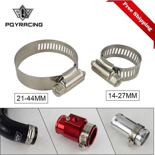 14-27MM/21-44MM Unversal Exhaust Turbo Adjustable Hose Clamp 201 Stainless Steel Turbo Exhaust Intercooler Silicone Coupler