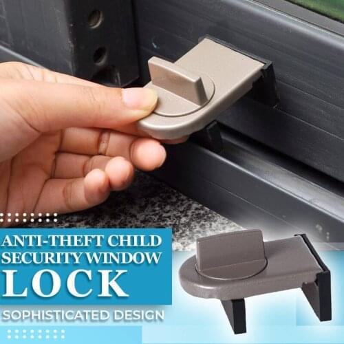 Baby Security Window Lock Adjustable Window Security Door Latch Insurance Anti-Theft Lock Children Protection Window Stoppers