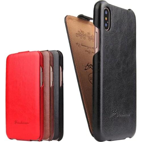 Luxury Genuine Leather Vintage Vertical Flip Case for Iphone X XS Max XR Leather Case Up Pouch Cover Shell for Iphone XS Max XR