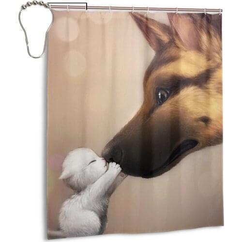 Harajuku Cool Wolf Shower Curtains Waterproof Polyester Nordic Home Decoration Bath Room Bathroom Decor