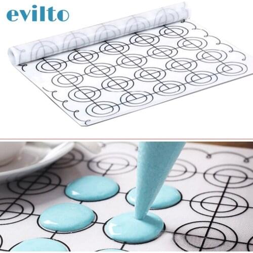 60*26cm Silicone Macaron Baking Mat Anti-slip Cake Dessert Cookie Baking Pad Non-stick Printed Pastry Sheet Mat Baking Accessori