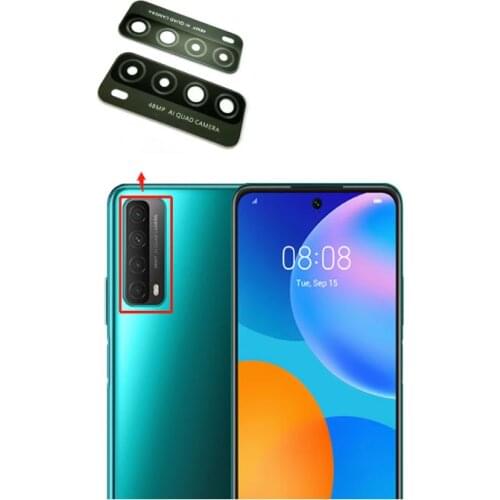 2/PCS New For Huawei Y7A 2021 Back Rear Camera Lens Glass With Sticker Adhesive Glue For Huawei P Smart 2021 PPA-LX2 LX3