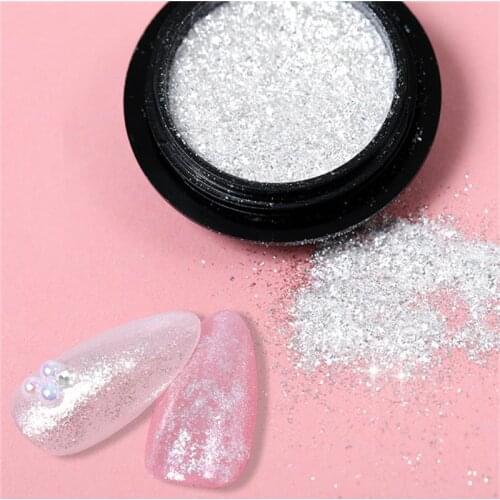 Reflective Highlight Glass Nail Powder Dust Nails Glitter Pigment Holographic UV Polish For Nail Art Decorations Supplies