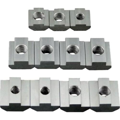 T Block Square nuts T-Track Sliding Hammer Nut M3 M4 M5 M6 for Fastener Aluminum Profile 2020 3030 4040