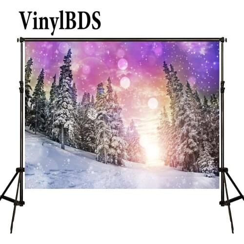 VinylBDS Winter Backdrops Dream Forest Spot Scenery Photography Background Snow Fall World Backgrounds For Photo Studio