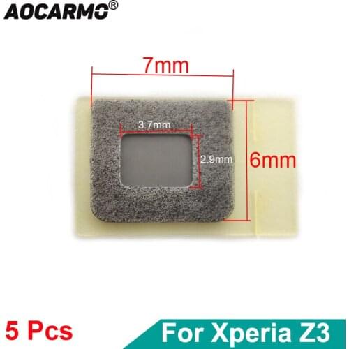 Aocarmo 5Pcs/Lot Top Bottom Microphone Mesh Grid Mic Waterproof Adhesive Membrane 7X6mm For Sony Xperia Z3 D6603/33/53/83 Dual