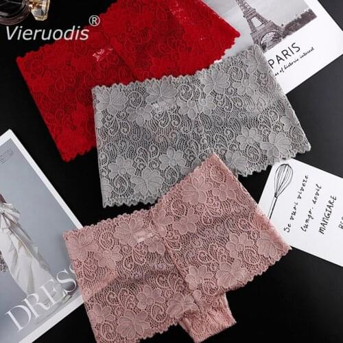 Female Underwear Sexy Lace Panties for Women with Mid-Rise Waist Nylon Eelasticity Breathable Briefs Underpanties for Girls NEW