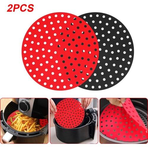 8.5/9 inch air fryer pad steamer inner liner silicone mold can be reused to prevent food sticking and make it convenient for you